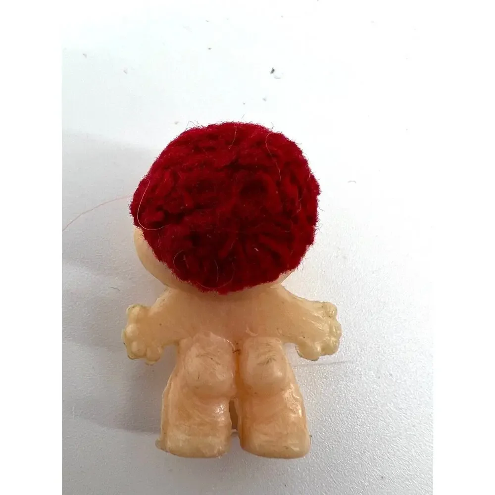 Vintage Miniature Lucky Troll Doll with Red Hat